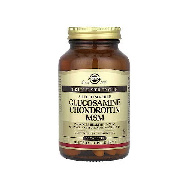 Solgar, Glucosamine Chondroitin MSM, Triple Strength, 60 Tablets