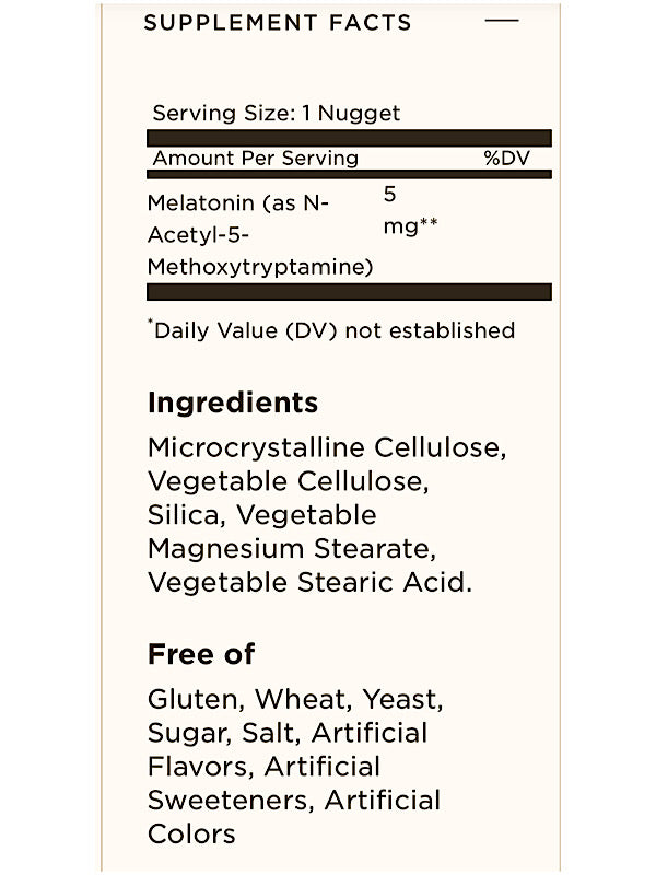 Solgar Melatonin 5mg, 60 Nuggets