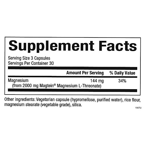 Natural Factors, RegenerLife, Targeted Magnesium, Magnesium L-Threonate, 90 VegCaps