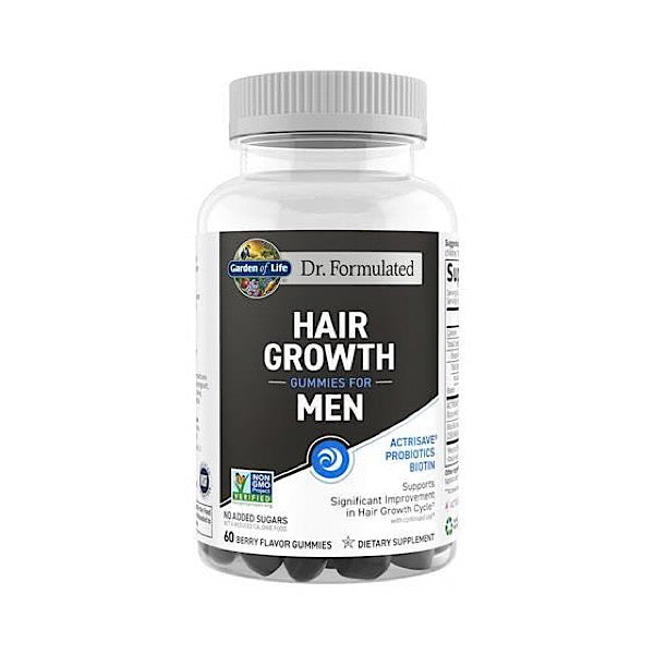 Garden Of Life Dr.Formulated Hair Growth Gummies For Mens Berry Flavor-60 Gummies