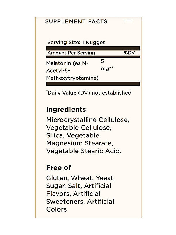Solgar Melatonin 5mg, 60 Nuggets