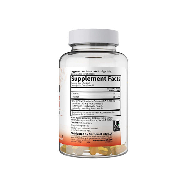 Garden of Life Dr. Formulated-Norwegian Salmon Oil, 60 Softgel