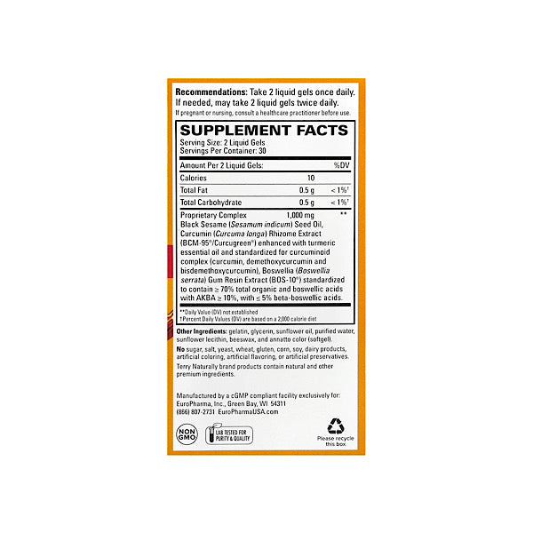 Terry Naturally, CuraMed Acute Pain Relief, 60 Liquid Gels
