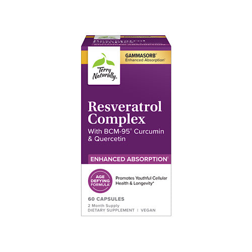 Terry Naturally - Resveratrol Complex - with BCM-95 Curcumin & Quercetin - 60 Capsules