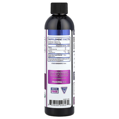 Zhou Nutrition, Organic Black Seed Oil, Cold Pressed, 8 fl oz