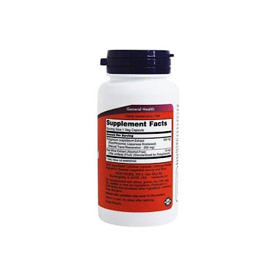 Now Foods, Natural Resveratrol 200 mg, 60 Veg Capsules