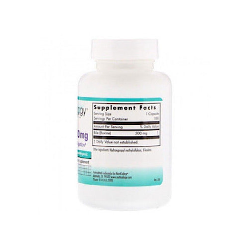 Nutricology Ox Bile 500 mg, 100 Veg Capsules