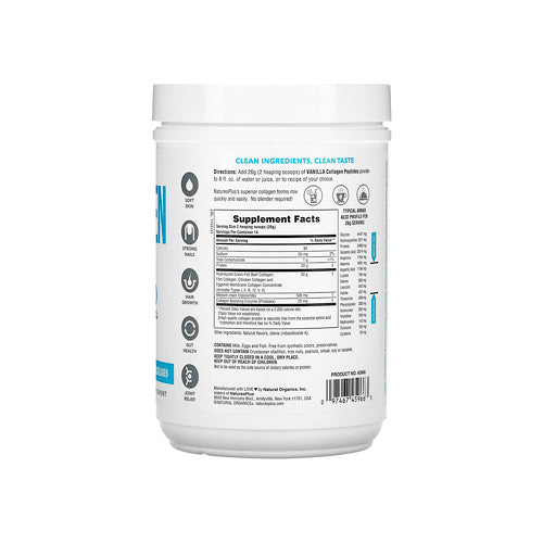 Natures Plus, Collagen Peptides, Vanilla , 0.8 lb