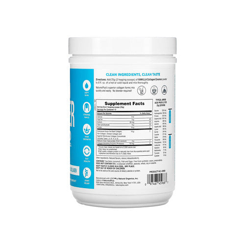 Natures Plus, Collagen Creamer, Vanilla, 0.66 lb