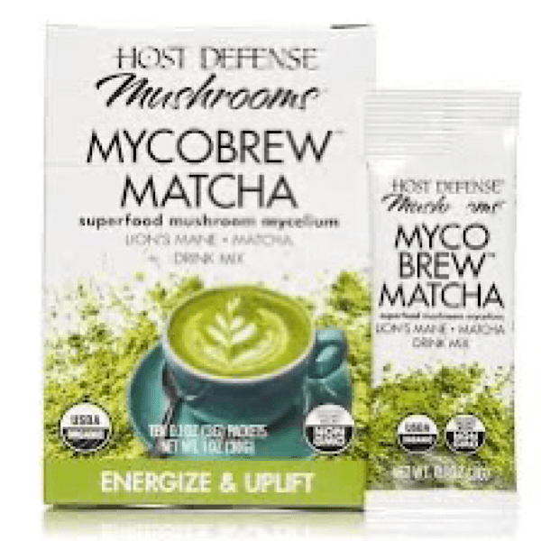 Host Defense, MycoBrew Matcha Energize & Uplift - Lion's Main Mushroom, 10 Pack