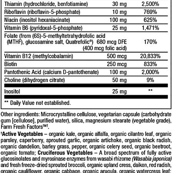 Natural Factors, Active B Complex, 60VC