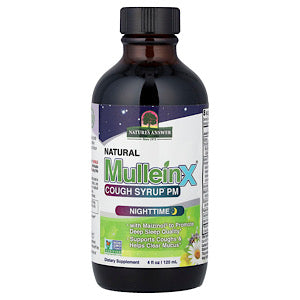 Nature's Answer, Natural Mullein-X® Cough Syrup PM, Nighttime, 4 fl oz
