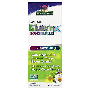 Nature's Answer, Natural Mullein-X® Cough Syrup PM, Nighttime, 4 fl oz