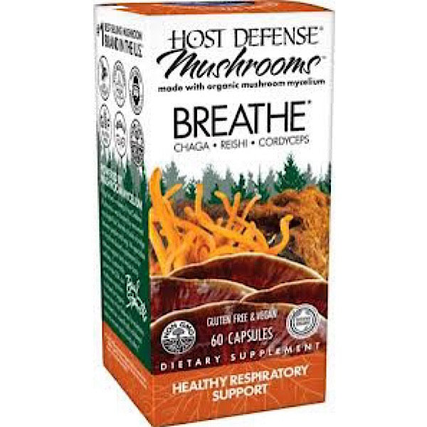 Host Defense, Breathe Mushroom Blend, 60 Capsules