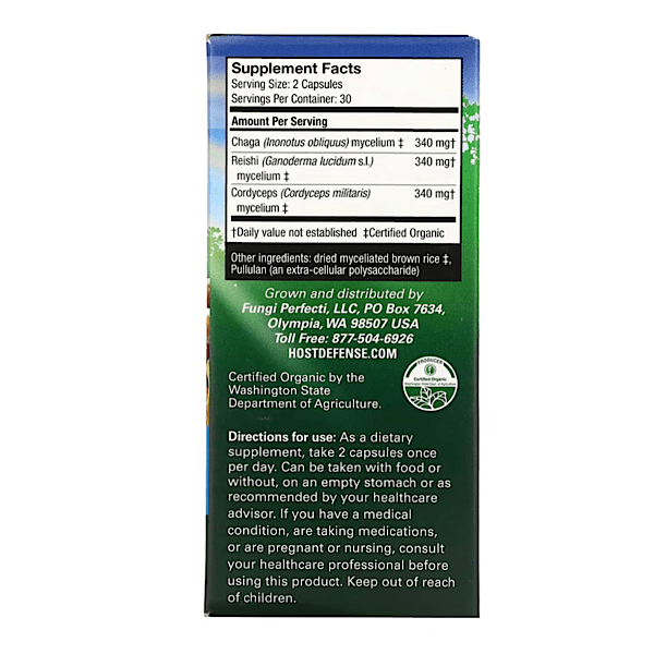 Host Defense, Breathe Mushroom Blend, 60 Capsules