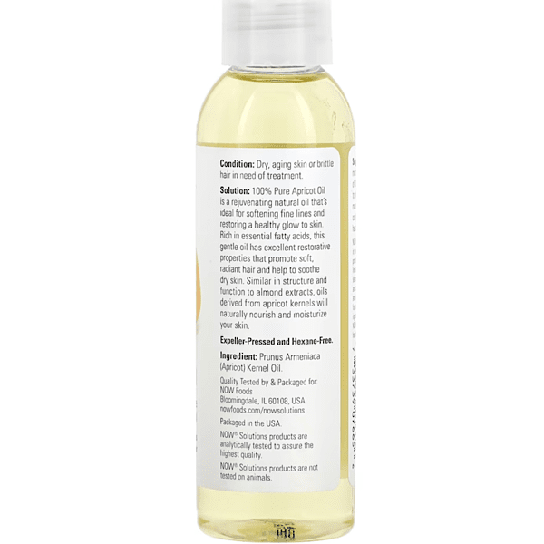 Now Solutions, Apricot Kernel Oil 4oz.