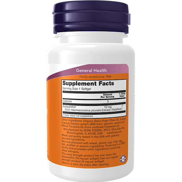 Now Foods, Extra Strength Astaxanthin 10 mg 30SG