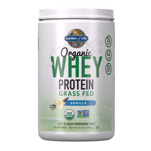 Garden of Life, Organic Whey Protein, Grass-Fed, Vanilla, 13.33 oz