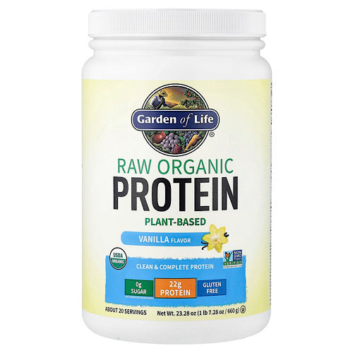 Garden of Life Raw Organic Protein Vanilla, 22 oz Powder