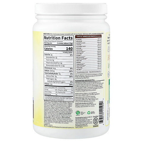 Garden of Life Raw Organic Protein Chocolate, 23.28 oz Powder