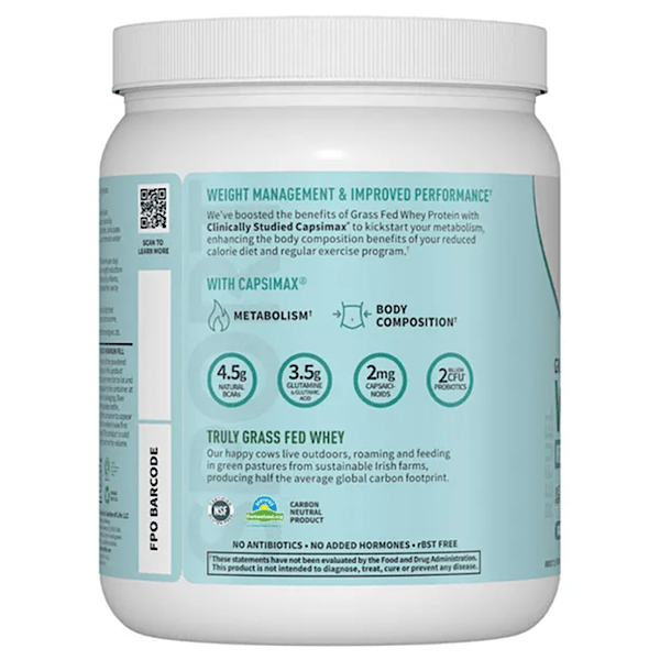 Garden of Life Grass Fed Whey+Weight Management, Vanilla, 15.87oz