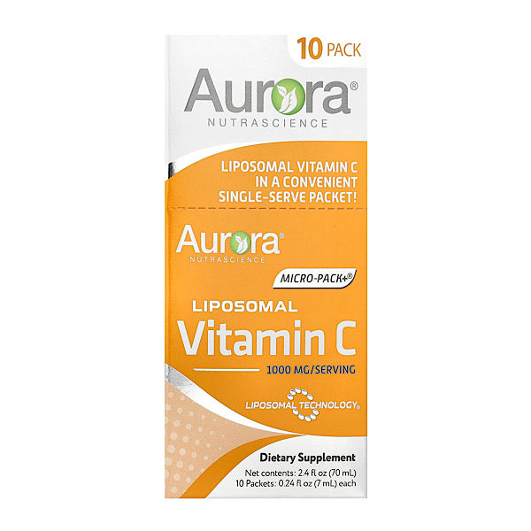 Aurora Nutrascience Liposomal Micro-Pack Vitamin C, 1,000 mg, 30 Single-Serve Liquid Packets, 0.24 fl oz