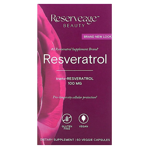 Reserveage Nutrition, Resveratrol, 100 mg, 60 Veggie Capsules