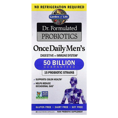Dr. Formulated Probiotics, Once Daily Men's, 50 Billion, 30 Vegetarian Capsules