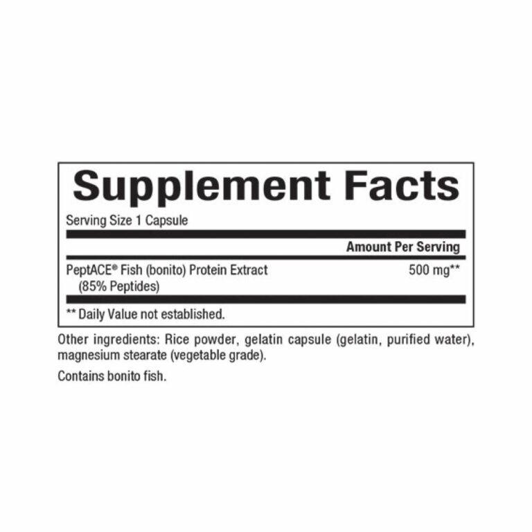 Natural Factors PeptACE Fish Peptides 500 Mg, 90 Capsules