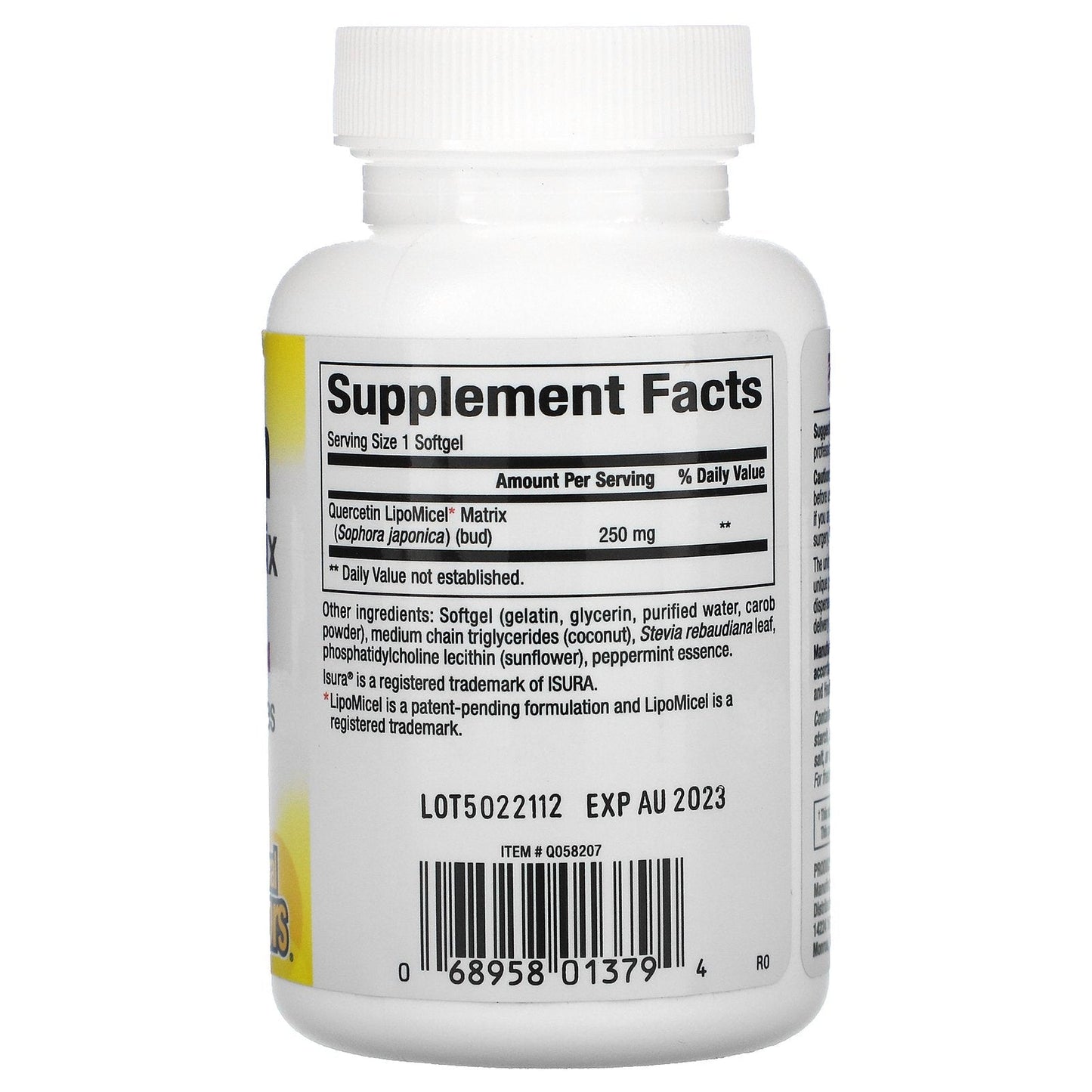 Natural Factors Quercetin LipoMicel Matrix, 30 Liquid Softgels