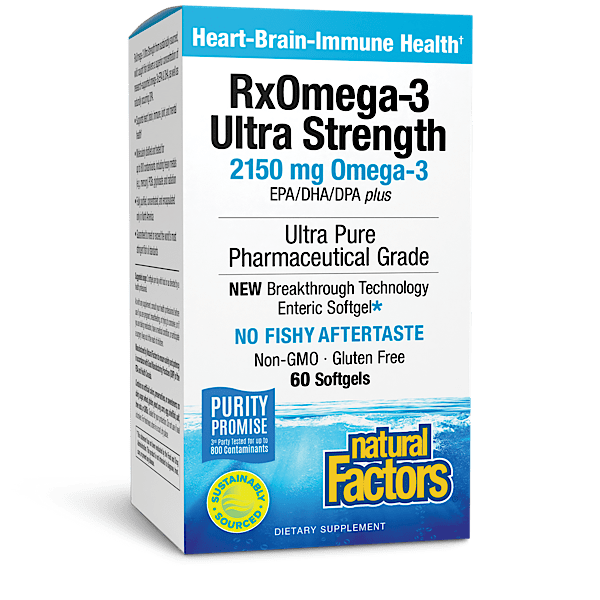 Natural Factors Ultra Strength RxOmega-3, 60 Softgels