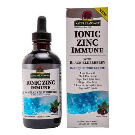 Nature’s Answer Ionic Zinc Immune with Black Elderberry, 4 fl oz