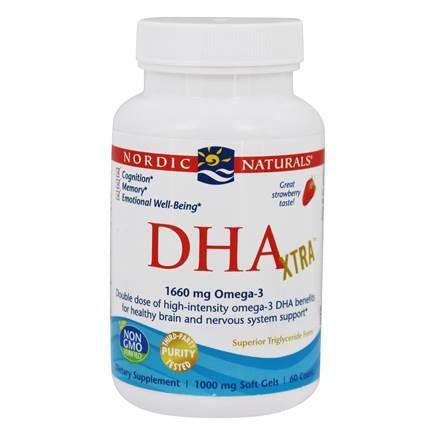 Nordic Naturals DHA Xtra 1660 mg, Strawberry, 60 Softgels