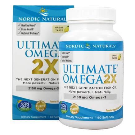 Nordic Naturals Ultimate Omega 2X 2150 mg, Lemon, 60 Softgels