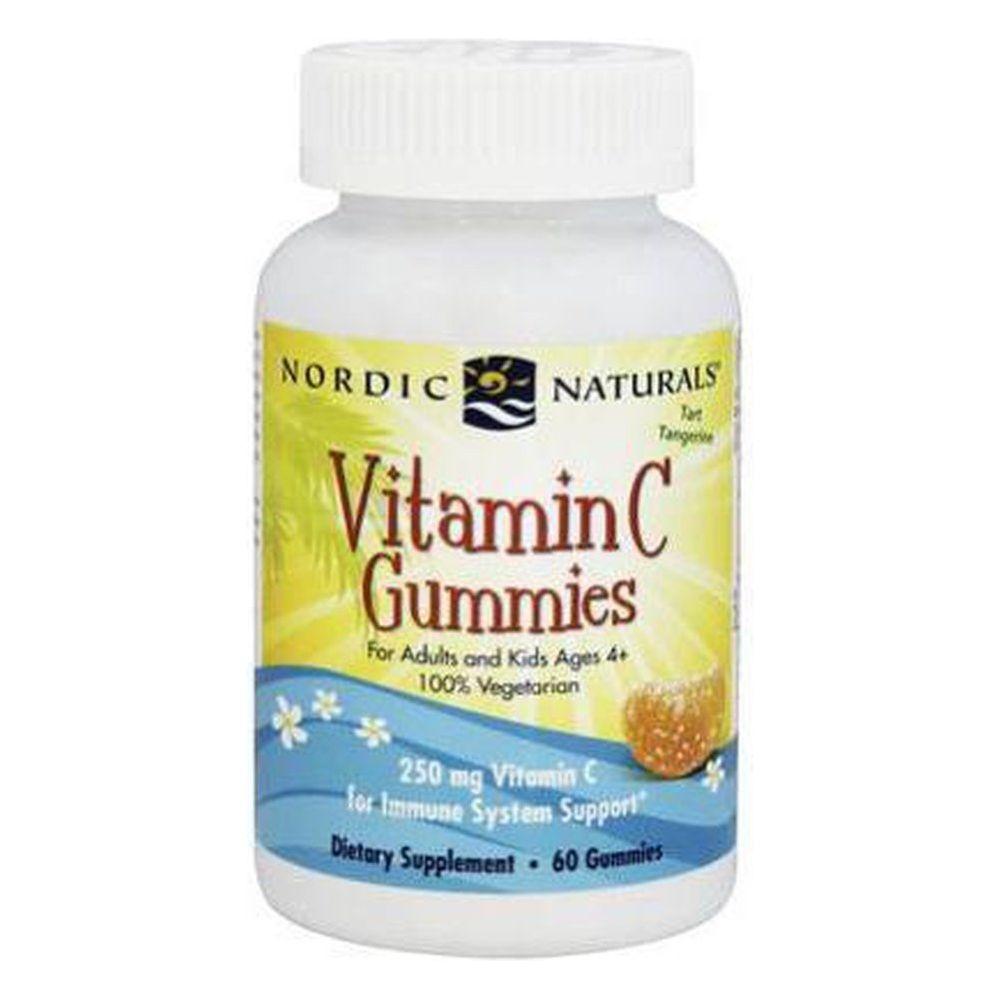 Nordic Naturals Vitamin C 250 mg, Tart Tangerine, 60 Gummies