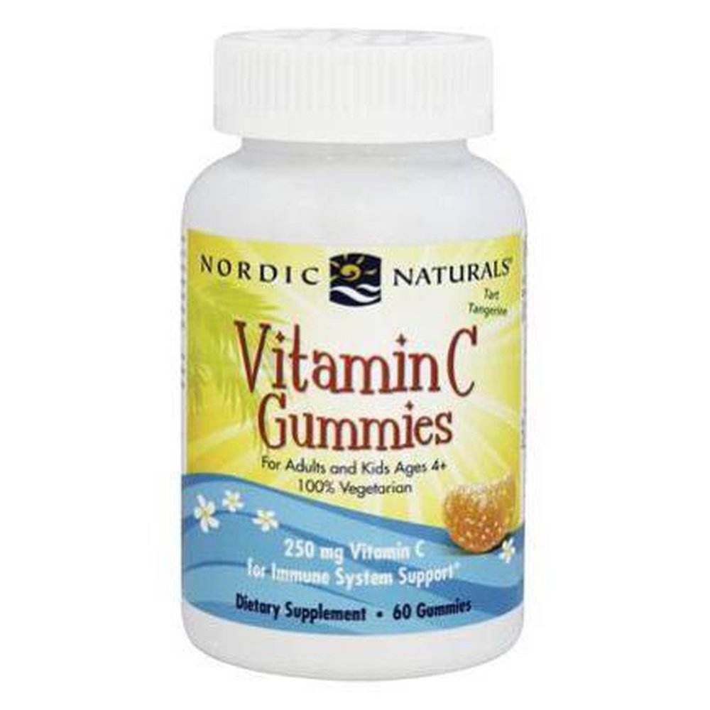 Nordic Naturals Vitamin C 250 mg, Tart Tangerine, 60 Gummies