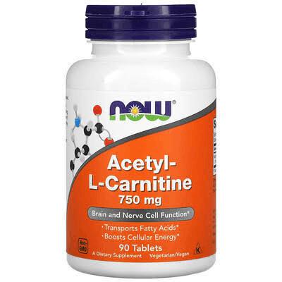 Now Foods, Acetyl-L Carnitine 750mg, 90 Tablets