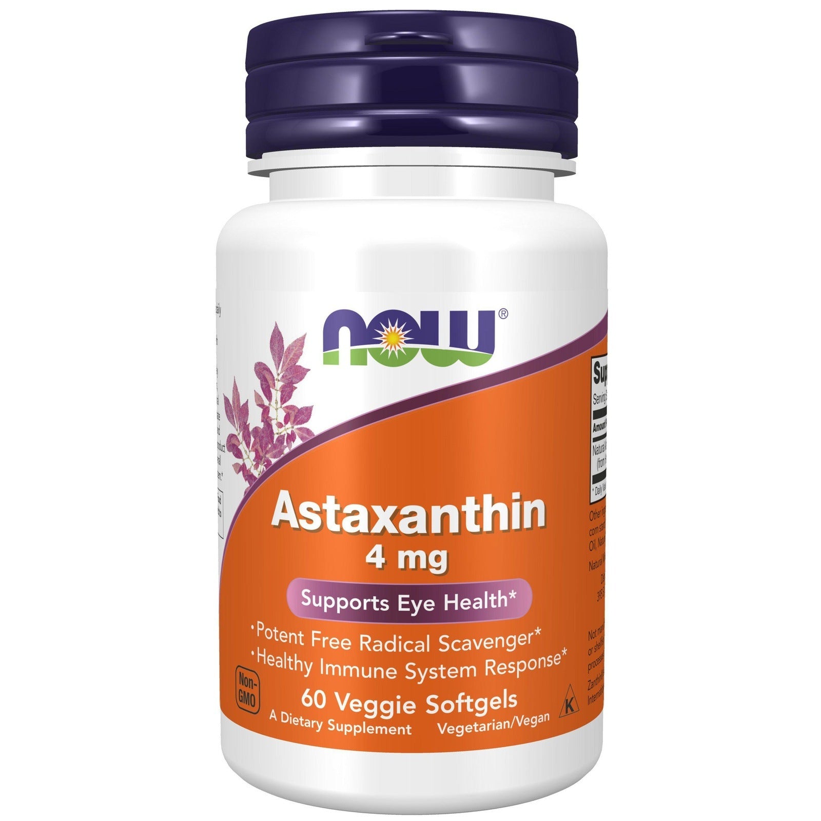 Now Foods, Astaxanthin 4 mg, 60 Veg Softgels