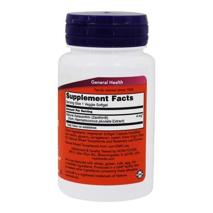 Now Foods, Astaxanthin 4 mg, 60 Veg Softgels