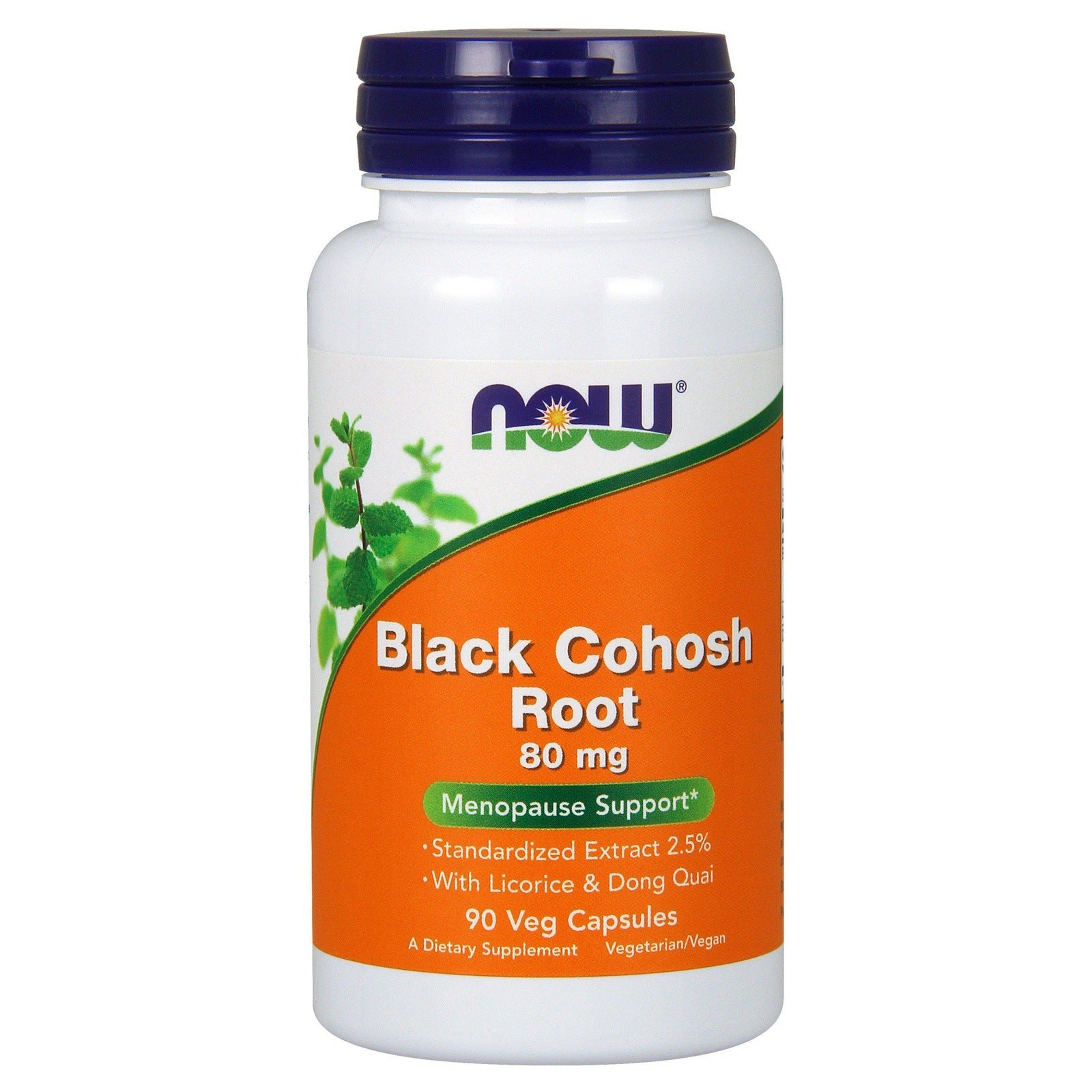 Now Foods, Black Cohosh 80 mg, 90 Veg Capsules