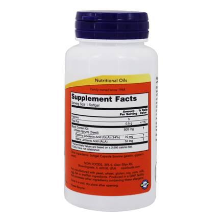 Now Foods, Black Currant Oil 500 mg - 100 Softgels