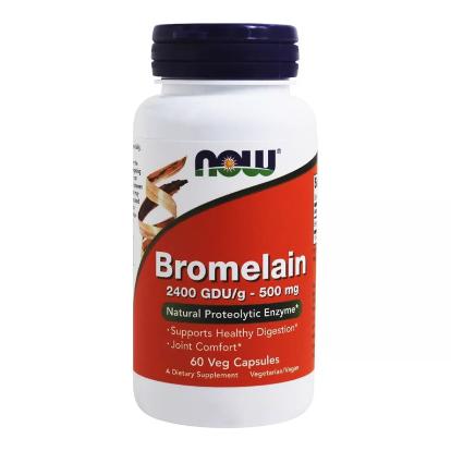 Now Foods, Bromelain 500 mg , 60 Veg Capsules