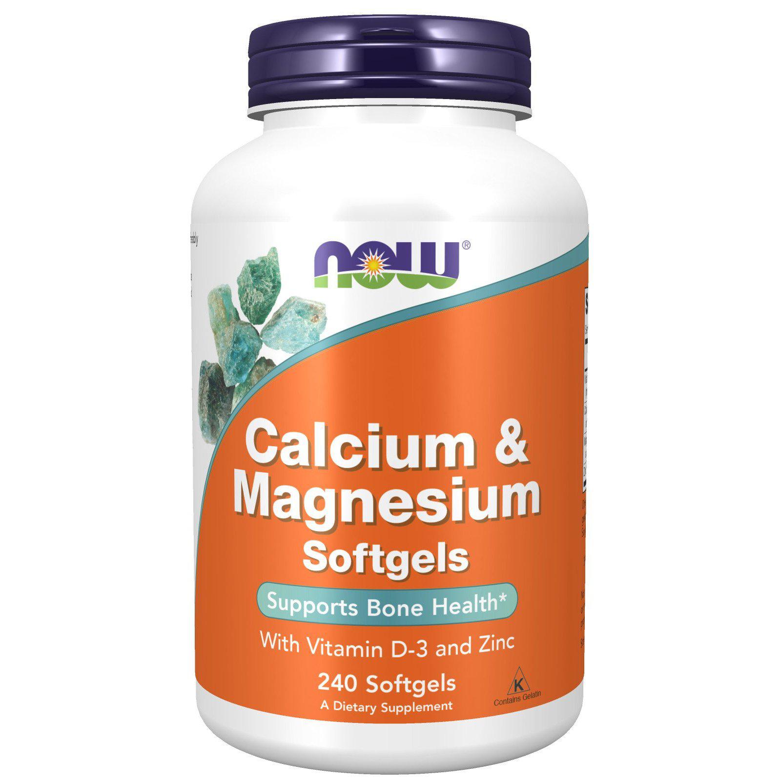 Now Foods, Calcium & Magnesium + D - 240 Softgels