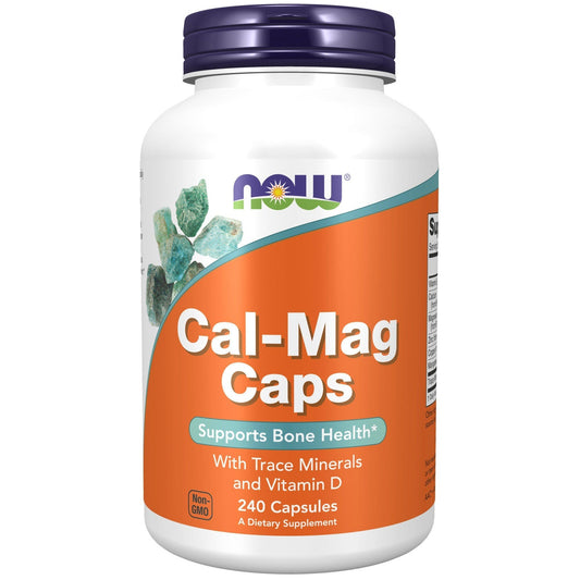 Now Foods, Calcium-Magnesium w/ Trace Minerals & Vitamin D - 240 Capsules