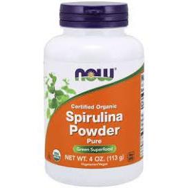 Now Foods, Certified Organic Spirulina, 4 oz Powder