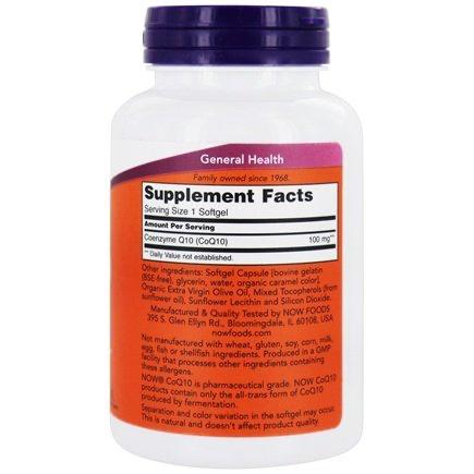 Now Foods, CoQ10 100 mg w/ Vitamin E, 150 Softgels