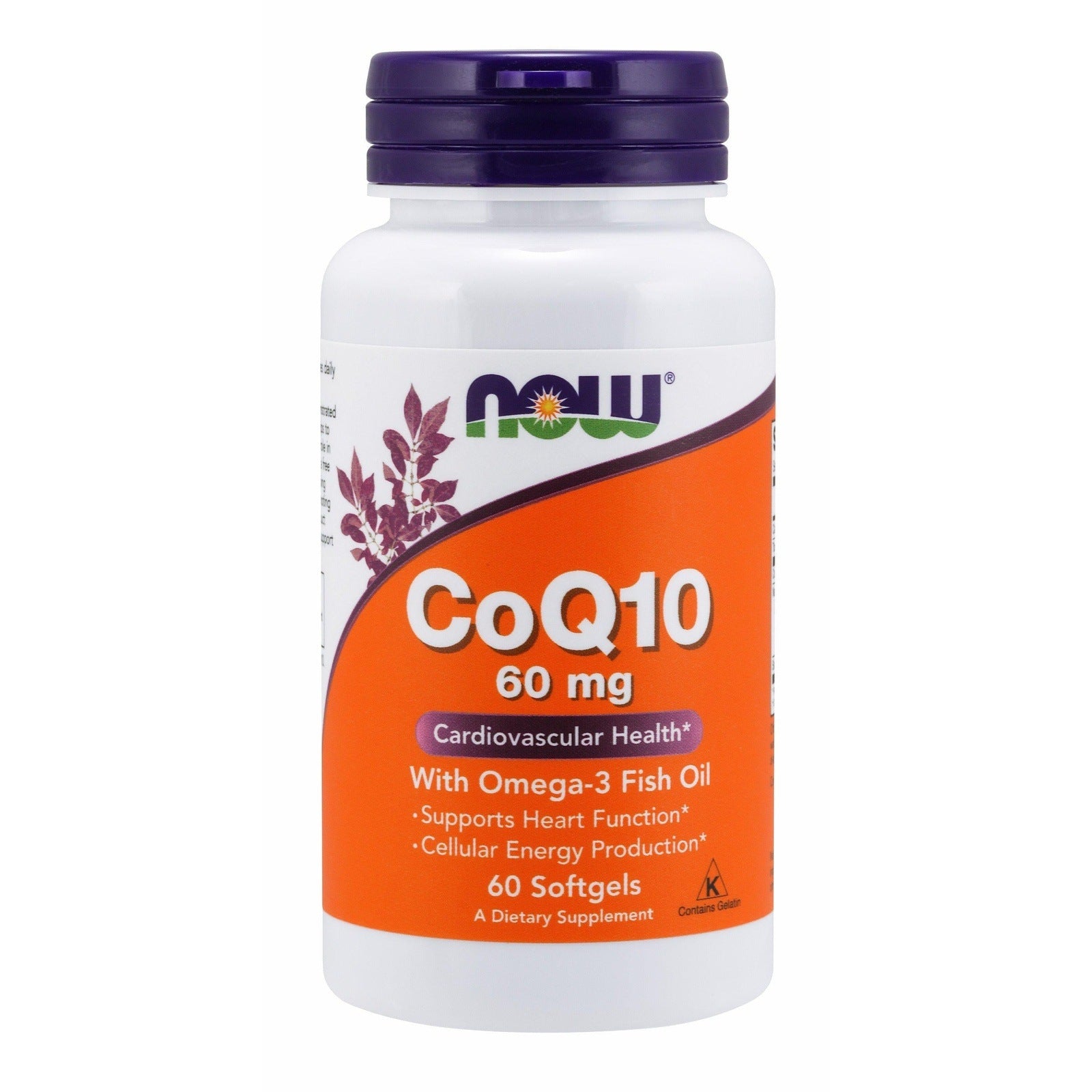 Now Foods, CoQ10 60 mg w/ Fish Oil, 60 Softgels