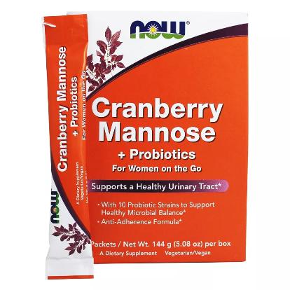 Now Foods, Cranberry Mannose + Probiotics Powder, 24 Packets