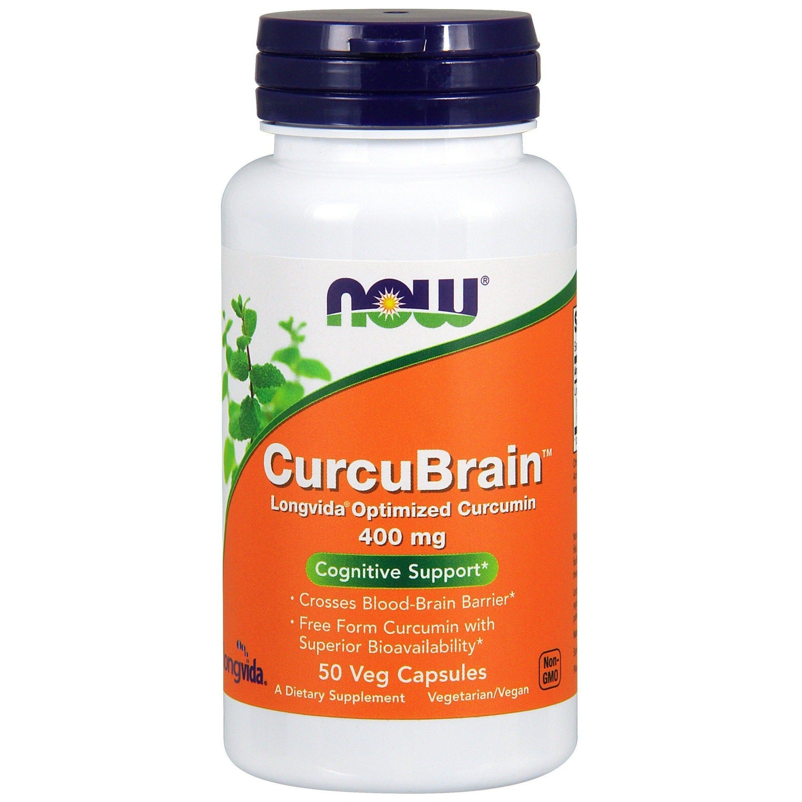 Now Foods, CurcuBrain Cognitive Support 400 mg. - 50 Veg Capsules