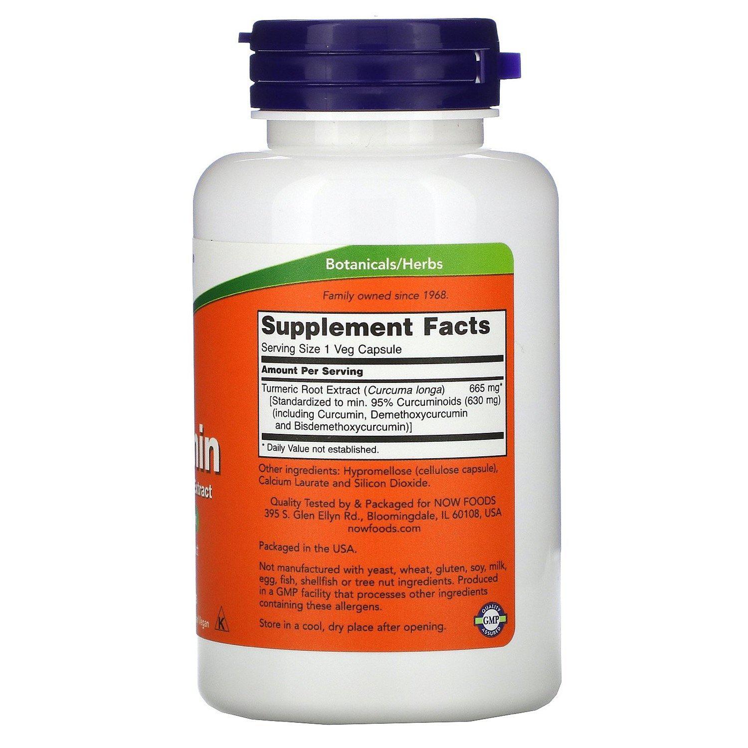 Now Foods, Curcumin 665 mg, 60 Veg Capsules